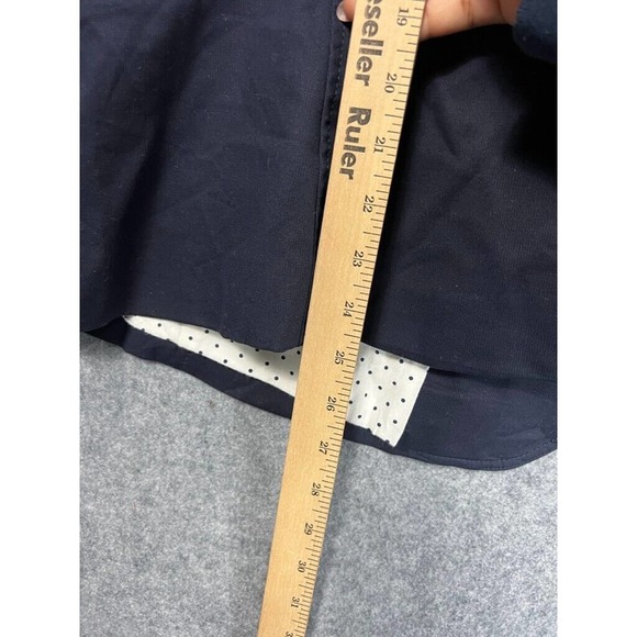 Talbots Blazer Women 22 W Navy Blue Long Sleeve Double Button Back Tie Detail - Picture 11 of 12